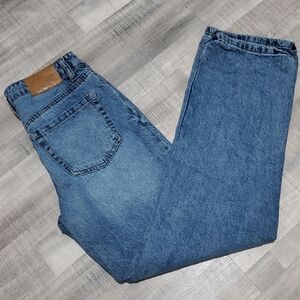 jeans, straight leg, vintage wash, 100 cotton, relaxed fit, y2k, minimalist,
